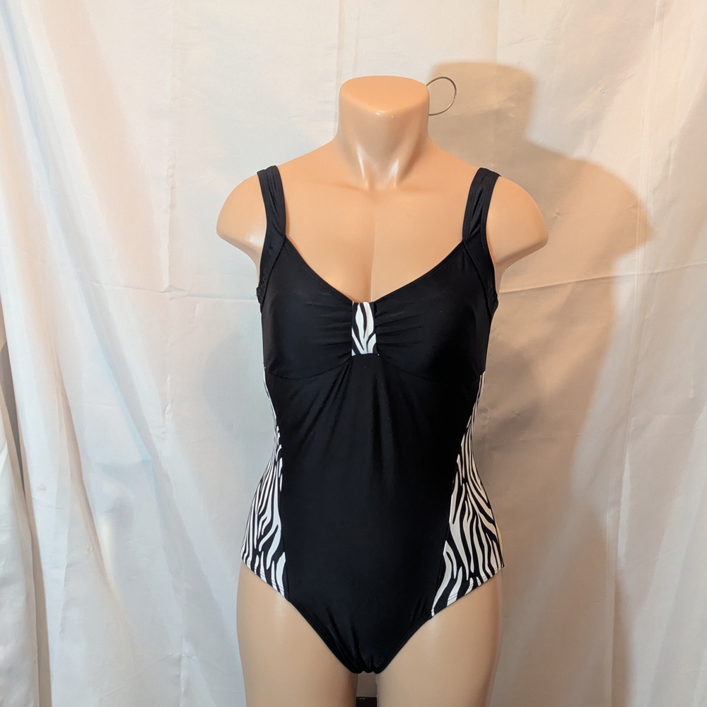 Black and White Zebra Print Swimsuit